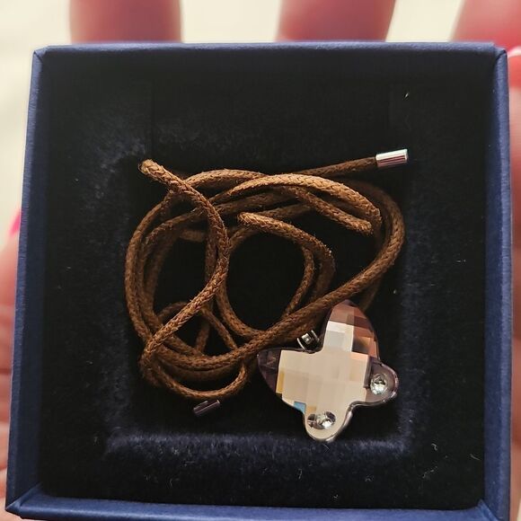 Swarovski Crystal Butterfly Pendant, Rope Necklace - Picture 13 of 16